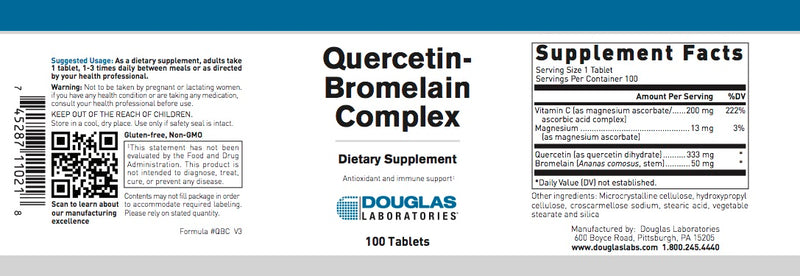 Quercetin-Bromelain Complex (100 tabs) by Douglas Laboratories