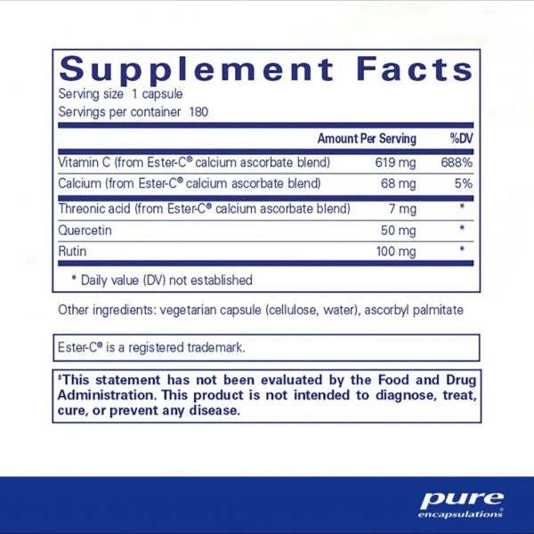 Ester-C® & flavonoids 180  caps by Pure Encapsulations