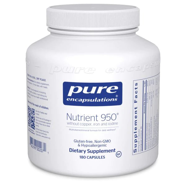Nutrient 950 W/O Cu,  Fe  & Iodine 180 caps  By Pure Encapsulations