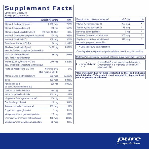 Nutrient 950 W/ Vitamin K 180 caps by Pure Encapsulations