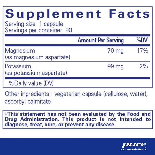 Potassium Magnesium (Asp) 90 caps By Pure Encapsulations