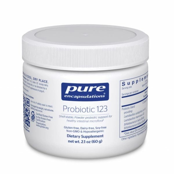 Probiotic 123 Dairy Free Powder 60 gr  Shelf Stable by Pure Encapsulations