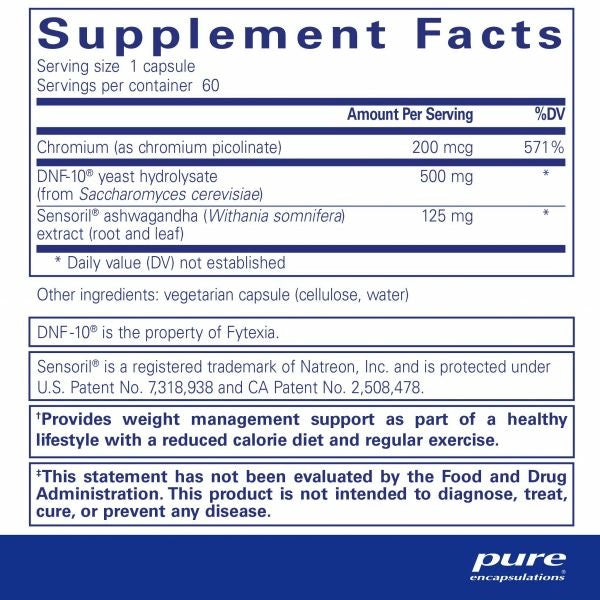 PureLean® Satiety (60 capsules) by Pure Encapsulations